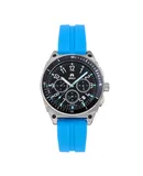 Shield Sonar Chronograph Strap Watch w/Date - Light Blue
