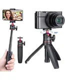 ULANZI MT-08 Extension Pole Tripod, Mini Selfie Stick Tripod Stand Handle Grip for Webcam iPhone 11 Pro Max Samsung Smartphone Canon G7X Mark III Sony ZV-1 RX100 VII A6400 A6600 Cameras Vlogging