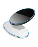 15W mobile phone wireless charger aluminum alloy fast charging round transmitter Qi mirror wireless charger