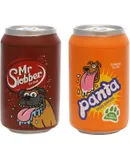 \u2013Soda Can -Combo Pack-Dog Toy 100% Vinyl. Made Durable & Strong. Novelty Play Toy &Floats (Mr. Slobber & Panta)