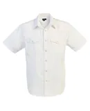 Gioberti Mens Casual Western Solid Short Sleeve Shirt with Pearl Snaps