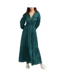 Belle & Bloom Women's Window Seat Tiered Maxi Dress in Dark Green