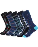 Mio Marino Men's Groovy Designer Dress Socks 5 Pack-Exceptional Evening-10-13