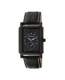Heritor Automatic Frederick Leather-Band Watch - Black