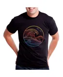 Men Crew Tee - Wavey - Black by DelSol for Men - 1 Pc T-Shirt (XL)