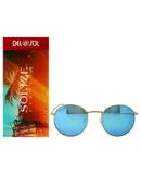 Solize Vitamine Sea - Gold-Blue by DelSol for Unisex - 1 Pc Sunglasses