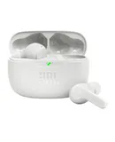 JBL vibe/wave Beam - True Wireless JBL Deep Bass Sound Earbuds, Bluetooth 5.2, Water & Dust Resistant, Hands-free call with VoiceAware, Up to 32 hours of battery life-White NEW