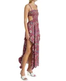 Caroline Constas Margo Gown Pink Enchanted Paisley