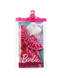 Barbie Fashion Pack of Doll Clothes, 1 Pink Heart Dress, Pink Shoes & Purse