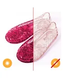 Heart Sole Girl Jellies Shoes - 10 Pink by DelSol for Kids - 1 Pair Shoes