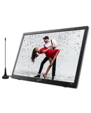 Portable 16" 12 Volt Digital LED TV with USB, SD, and HDMI Input, Built-In Rechargeable Lithium Ion Battery and FM Radio (SC-2816)