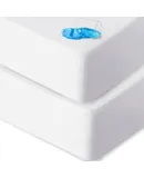 Queen Mattress Protector Waterproof 2 Pack, Noiseless & Soft Coverage Queen Size Mattress Cover Fitted Sheets with Deep Pocket up to 14