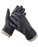 Gallery Seven Men's Button Touchscreen Lined  Winter Gloves-Raven Charcoal-Large