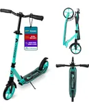 Outdoor Cruiser Kick Scooter for Ages 6+, for Kids, Teens, and Adults, Max Load 250 LBS, Foldable, 8-inch Wheels for Kids and Adults, Dual Suspension, 3 Adjustable Levels, Child Safety Approved