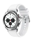 Samsung Electronics Galaxy Watch 4 Classic 46mm Smartwatch with ECG Monitor Tracker for Health Fitness Running Sleep Cycles GPS Fall Detection Bluetooth US Version, Black (Renewed)-white 46mm