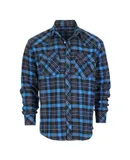 Gioberti Men's Western Brushed Flannel Plaid Checkered Shirt w/Snap-on Button