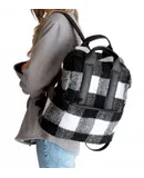 Jen & Co. Women's Hattie Backpack With Guitar Strap In Black / White
