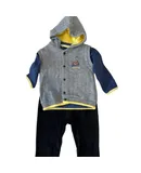 Newborn, Infant & Toddler Animal Theme (Turtle) 3-Piece Hoodie Jacket Set for Little Boys & Girls