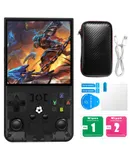 2025 New Upgrade R36MAX Retro Handheld Game Console with 128G Built-in 18000+ Classic Games, Portable Hand Held Open Source Linux System 4.0-in 4k HD IPS Screen Video Player ，Black