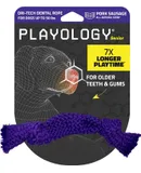 Silver Dri-Tech Dental Rope for Medium Senior Dogs up to 50lbs | Engaging All-Natural Pork Sausage Scented Dog Chew Toy | Non-Toxic Materials for Older Teeth