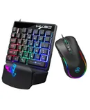 V400RGB One Hand Membrane Keyboard Left Handed Mechanical Feeling Backlit Keyboard 35 Keys