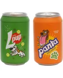 \u2013Soda Can -Combo Pack-Dog Toy 100% Vinyl. Made Durable & Strong. Novelty Play Toy &Floats (Lucky Pup & Panta)