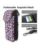 Abbey Bominable Pu Leather Crossbody Phone Bag Card Slots Flip Phone Purse With Adjustable Strap 7.6x4.9inch