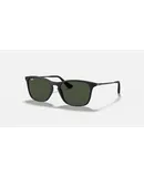 Anteojos Lentes de Sol Ray Ban Junior Chris RJ9061S 700571 49 | Color Negro Mate/Verde | Protección UV | Unisex Hombre Mujer | Ancho Lente 49 mm | Altura Lente 44 mm | Tamaño Puente 15 mm | Tamaño Varilla 145 mm