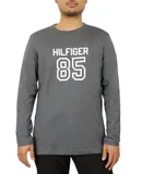 Tommy Hilfiger Long Sleeve Crew Neck Shirt In Carbon Heather