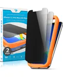 Power Theory Privacy Screen Protector for iPhone 11 Pro Max/iPhone XS Max Tempered Glass [2-Pack] Anti-Spy protection with Easy Install Kit [Case Friendly][6.5 Inch]