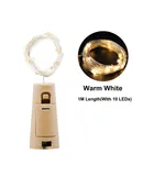 1 Meter 10 LEDs Copper Wire Fairy Light Wine Bottle Cork Shaped String Lights Bottle Stopper Atmosphere Lamp for Christmas Holiday Festival DIY Home Party Decoration