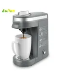 CHULUX Single Serve Coffee Maker, Mini Single Cup Coffee Machine for K Pod and Ground Coffee,-CM801,grey