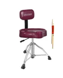 5 Core Drum Throne w Backrest 4" Padded Stool Adjustable 24.5" Drummer Chair w 441Lb Capacity