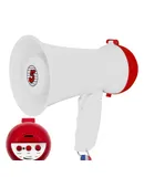 5Core Megaphone Bullhorn Speaker 15W Mini Battery Power Bull horn w Siren 400 Yard Range White