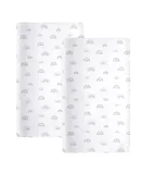Rainbow Changing Pad Cover Diaper Changing Table Pad Covers 2 Pack 32\u201dx17\u201dx5.5\u201d for Standard Baby Changing Pads Universal Microfiber Soft Cradle Sheets for Baby Boys Girls