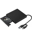 External CD DVD Drive USB 3.0 Type C 2-in-1 CD Player blu ray Burner DVD RW CD Writer Reader DVD-ROM Burner for Laptop Desktop