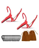 5 Core Guitar Capo Pair Quick Change Acoustic Electric String Clip Banjo Mandolin Or Ukulele Red