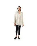 Belle & Bloom Women's Love & Mercy Striped Blazer in Beige