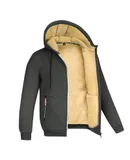Men's Fleece Hoodie Sporty Hoodie Comfortable and Warm Sweatshirt Pullover Long Sleeve Slim Fit Training Hoodie Jumper for Men L Gray