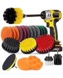 22 pcs Cepillos de Taladro para Limpieza Limpie para lechada, Azulejos, lavamanos, bañera, baño, Cocina (A 22 PCS)