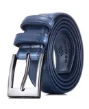 Mio Marino Men's Dual Loop Leather Belt-Indigo-44