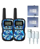Kids Walkie Talkies,3 Miles Range Walkie Talkies for Kids Outside Adventures, 2Pack -Blue