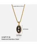 French retro twist stars and moon necklace personalized fashion ladies metal pendant titanium steel necklace Send-Moon star necklace