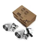 AOVEISE Waterproof Bluetooth-Compatible Motorcycle Audio Stereo Speaker，Portable Bluetooth Speakers，Silver