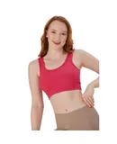 Juniors' and Women's Unlined Sports Top Activewear, Comfortable Soft Bra for Yoga, Walking, Sports
