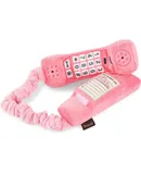 P.L.A.Y. Cute Plush Dog Toys 1980s Classics Themed Durable Squeaker Chew Toy, Great for Puppies & Small, Medium, Large Dogs Machine Washable, Recycled Materials (Paw Talk Pink Corded Telephone)