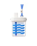 CHAKO LAB Portable Flat Water Bottle (24 OZ,700ml) with straw