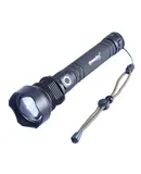 High-power LED zoom P70 bright flashlight outdoor patrol self-defense USB rechargeable flashlight---single flashlight includes USB cable [including 1 10000 mAh 26650 series battery]