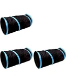 Rabbit Tunnel Bed Plush, Bunny Tunnel Tube with Removable Mat, Hideout Toys for Guinea Pig, Rabbit, Bunny, Chinchilla, Cat, Grey