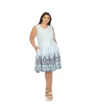 Plus Size Fit and Flare Knee Length Dress